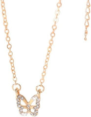 14K Gold Plated Dainty Cubic Zirconia Pendant Necklaces for Women, Butterfly Chain Necklaces Jewelry Gifts for Women