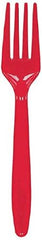 Amscan Apple Red Plastic Forks - 9" x 4.3", Pack of 20