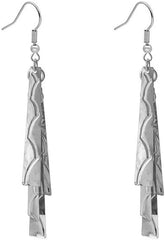 Trendy Earrings Silver Stud Dangle Long Tassel Earrings