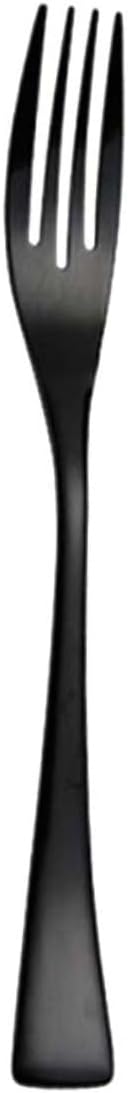 Black Forks and Spoons Stainless Steel Dinner Forks for Tableware Western Cutlery Office School