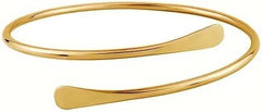 1PC Gold Open Bangle Bracelet, Adjustable Minimalist Cuff Bracelets for Women, Shiny Metallic Bangle for Casual Party Fashion Wear (Gold)
