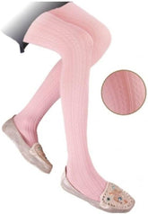 Sierra Socks Girls' Small Cable Pattern Opaque Tights, Floral Pattern Tights, Spandex Tight, White Color Tights, Soft Tights