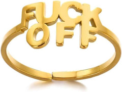 Gold Plated Letter Ring for Women,Personalized Alphabet Jewelry,Fashion Stackable Ring for Casual Wear