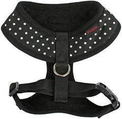 Puppia Dotty Dog Harness Over-The-Head No Pull No Choke Walking Training Adjustable for Small & Medium Dog, X-Small, Pink