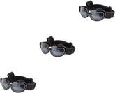 Angoily 2pcs Dog Sunglasses Straps Uv for Dogs Foldable Pet Eye Wear for Outdoor Activities Black