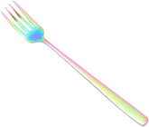 Ciieeo Colorful Stainless Steel Dinner Forks Mirror Polished Western Food Utensils for Home Kitchen Dishwasher Safe for Elegant Dining Serving Fruits Cakes and More