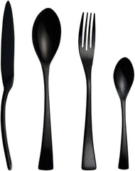 Black Stainless Steel Table Fork Western Dinner Fork for Fine Dining Tea Parties