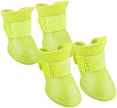 GOTOTOP 4Pcs Non Slip Silicone Dog Boots, All Weather Dog Rain Boots Shoes for Hot Pavement, Snow, Mud, and Rain (S)