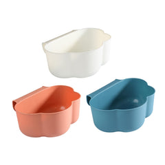 Luxshiny 3pcs Kitchen Hanging Trash Bin Portable Under Sink Garbage Container Creative Waste Basket for Home Organization White and for Kitchen Bathroom and Car