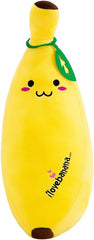 A-Parts Long Stuffed Banana Hugging Pillow Plush Body Soft Lumbar Back Cushion Plush Toy Doll for Kids Girlfriend for Bedroom Living Room