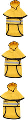 2pcs Lovely Dog Reflective Raincoat Pet Rain Coat for Small Dogs and Cats for Outdoor Walking Running Yellow