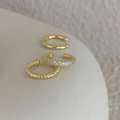 Gold Metal Ear Cuffs for Women, Minimalist Fashion Earrings, Elegant Chic Ear Cuffs for Any Occasion(Multiple Styles)