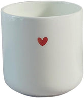 Cabilock Heart Ceramic Cup Simple Bone Water Coffee Mug for Home Couple Use Easy Clean Decorative Tea Holder with Stain Resistant Surface Practical Friends
