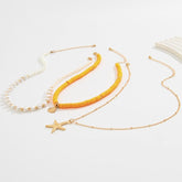 Layered Necklace Stack Necklace Set Jewelry for Women Pearl Bohemian Style