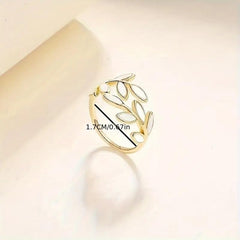 A Copper Open Tree Leaf Rings for Women Suitable for Everyday Wear