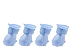 4 Pcs Dog Cat Rain Boots TEP Rain Shoes Paw Protector Dog Walking Shoes Pupp (Pink, M)