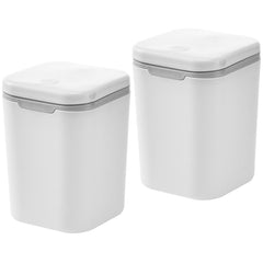 PRETYZOOM 2pcs Small Trash Can for Bedroom Mini Desk Wastebasket Creative Office Garbage Can Lid