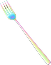 Colorful Stainless Steel Dinner Forks Creative Food Serving Forks for Fruits Cakes and Bread Elegant Tableware for Home Kitchen Dining