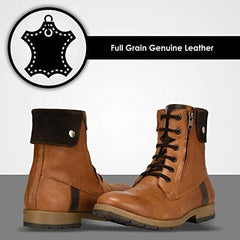 LIBERTYZENO Mens Genuine Leather Ankle Length Hiking Desert Boot Shoes