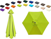6.5ft 7.5ft 9ft Patio Umbrella Replacement Canopy, 6 Ribs 8 Ribs Sun Umbrella Canopy Replacement Top Cover, Outdoor Table Market Umbrella Replacement Cloth