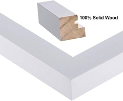 RPJC 8x10 inch Picture Frames Made of Solid Wood and High Definition Glass Display Pictures 5x7 with Mat or 8x10 Without Mat for Wall Mounting Photo Frame Black