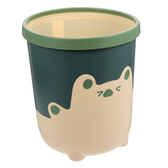 Ciieeo 1pc Lovely Bear Pattern Waste Storage Bin Plastic Trash Can for Office Home Hotel Convenient Open Design for Easy Disposal Versatile Use Living Room Kitchen Bathroom