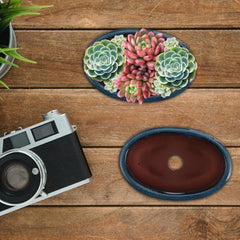 BESPORTBLE 2Pcs Mini Ceramic Glazed Planters, Chinese Style Succulent Flower Pots for Home Office Decoration, Cute Bonsai Vases