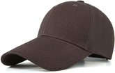 4.33" Extra Long Bill Baseball Cap - 100% Cotton Men Women Plain Adjustable Hat