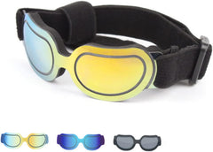 Angoily 2pcs Dog Sunglasses Straps Uv for Dogs Foldable Pet Eye Wear for Outdoor Activities Black