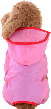 Raincoat for Dogs Waterproof Dog Rain Jacket Pink Waterproof Dog Raincoat Clothes Puppy Rain Coat Jacket with Hat Pet Dog Rain Coat for Small Dogs Xs