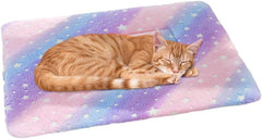 Dog Bed Mat–Soft & Comfortable Puppy Kennel Pad for Crate–Durable Crate Bed & Mat for Dogs & Cats–Ideal for Crate Use (Blue-cat, S:19x13inches, Suit 13 lb Pets)