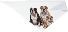 English Bulldogs Dog Bandana Pet Scarf Accessories for Small Medium Dogs Cats Photo Prop, Triangle Pet Bandanas Adjustable Puppy Bib Washable Dog Kerchief Puppy Neckerchief