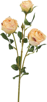 Artificial Rose Flower Branch, Simulation Silk Flower Fake Plants for Wedding Birthday Party Dining Table Centerpiece DIY Flower Arrangement Decoration(White)