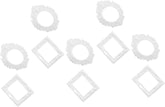 Luxshiny 10Pcs Vintage Resin Photo Frame Small Retro Picture Frames for DIY Crafts Jewelry Display Home Decor European Classical Style Ornaments