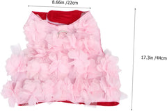 1PC Stereo Flower Dog Harness Traction Chest Rope for Dogs Breathable Design for Spring Summer Cute Pet Supplies Random Color