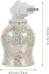 Hemoton 2 Pcs Melting Wax Night Light Fragrance Lamp Electric Aroma Essential Oil Burners Plug-in Essential Oil Light Elegant Fragrance Lamp Practical Fragrance Wax Lamp Grace Candle Glass