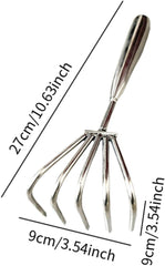 Claw Rake Seafood Shell Digging,Handheld,Portable Clam Tool Hand Rake for Loosening Leaves Beach Clamming Accessories, 7 Tooth 5cm