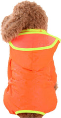 Raincoat for Dogs Lightweight Dog Raincoats Orange Waterproof Dog Raincoat Clothes Puppy Rain Coat Jacket with Hat Pet Dog Rain Coat for Small Dogs Xs