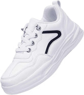 Little Kid's Air Tennis Running Shoes Water Proof Memory Foam Athletic Lace up Sports Walking Sneakers for Boys Girls