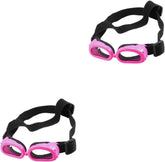 Angoily 2pcs Dog Sunglasses Uv Protection Goggles for Pets Eye Protection with Strap Black for Dogs and Cats Outdoors