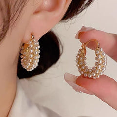 A Pair of Imitation Pearl Earrings for Women – Elegant & Luxurious Pearl Stud Earrings