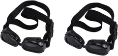 DOITOOL 2pcs Dog Sunglasses with Uv for Pets Strap for Dogs and Cats Sturdy Frames and Wider Nose Bridge for Outdoor Activities Black