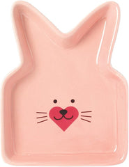 Easter Bunny Ceramic Serving Plate - 5.5 inch x 7 inch - Easter Dinner and Snack Supplies