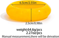 Gold Bangle Bracelets for Women Resin Dyed Wide Face Cuff Bold Stylish Layered Jewelry Elegant Wristwear