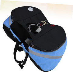 Yardwe Pet Dog Backpack Portable Dog Rucksack for Outdoor Travel Hiking Camping Breathable Hound Pack Side Pockets for Snacks Supplies s