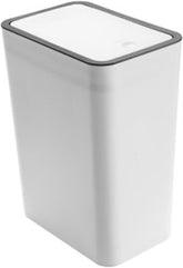 Household Garbage Cans Sealed Large Capacity Odorless Trash Bin with Press Top Plastic Design for Home Kitchen Living Room Bathroom (Black)