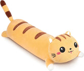 AFAN Long Cat Plush Cute Cat Body Pillows Kawaii Stuffed Animals Plushies Soft Cuddly Cotton Plush Toys Room Decor Gifts for Kids Girls Boys Adults (Pink, 19.6 Inch)