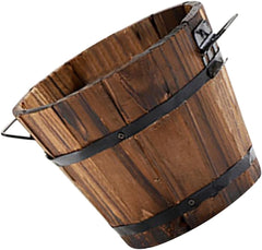 1piece Planter Pot for Garden Small Rustic Flower Pot for Vegetables and More Carbonized for Patio and Balcony Decor Random Style