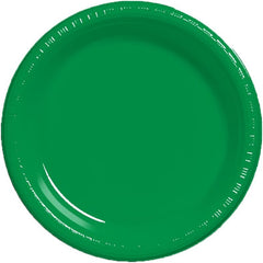 Creative Converting Touch of Color 20 Count Plastic Lunch Plates, Emerald Green