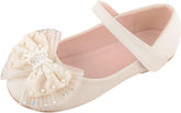 Dress Shoes for Girls Bow Flower Girl Mary Jane Flat Comfortable Soft Sole Dress Shoes for Wedding Party